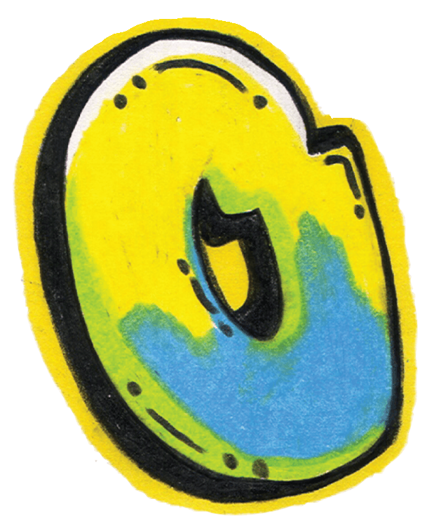 Graffiti Letter O Number 0