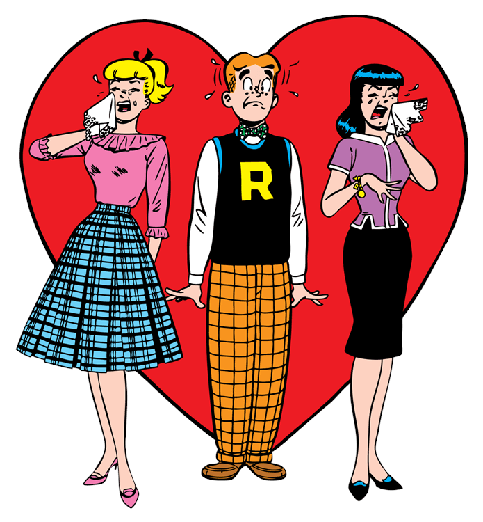 Archie Betty Veronica Love Heart