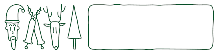 Christmas Line Drawings Address Label