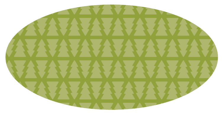 Retro Tree Patterns Oval