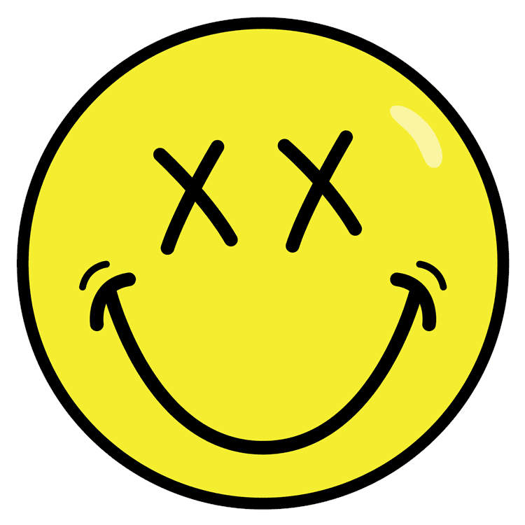 Smiley X'ed Out
