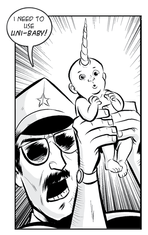 Axe Cop and Uni-baby