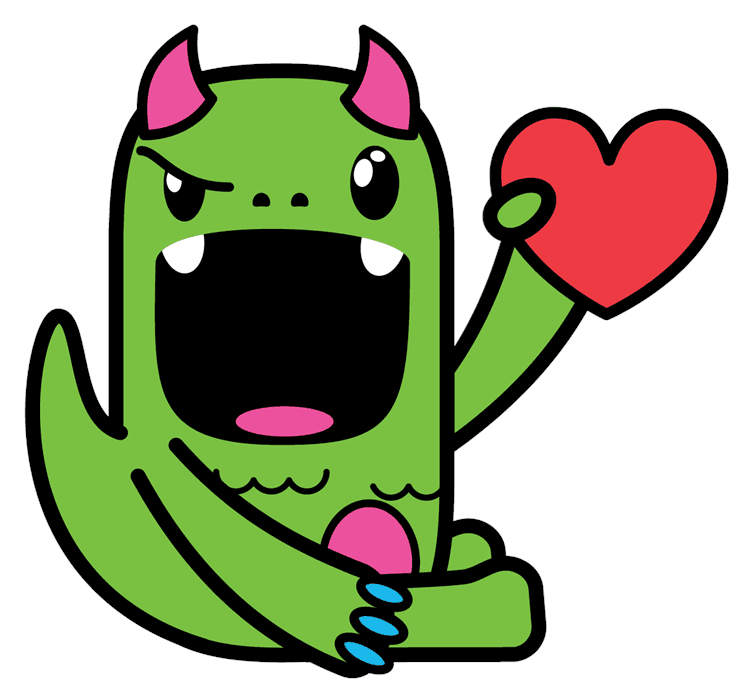 Luckees Tribe Monster Love Heart