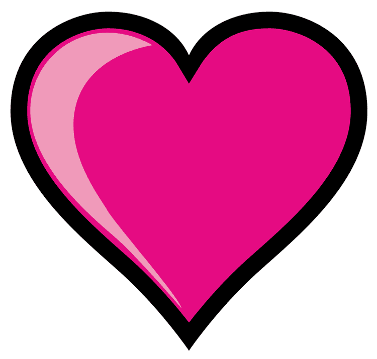 Glossy Pink Love Heart