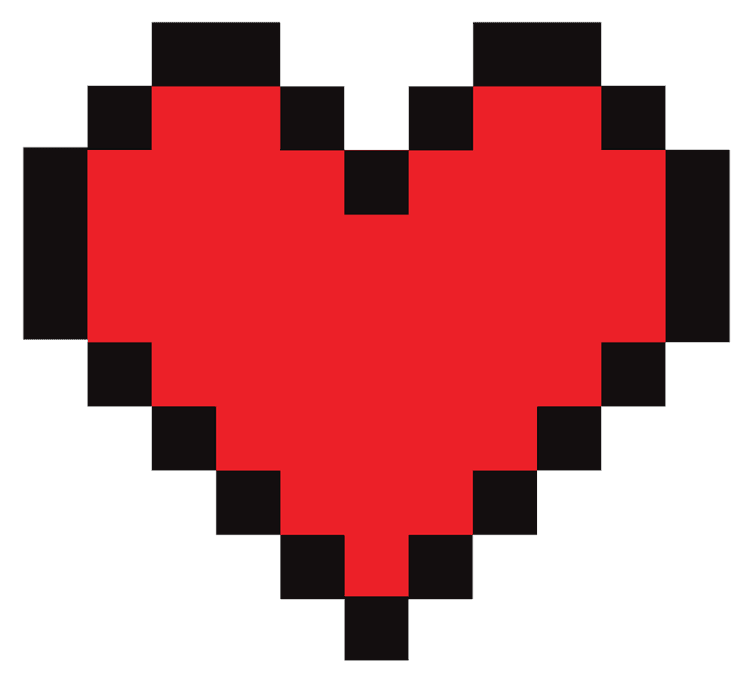 Minecraft Video Game Basic Pixel Heart