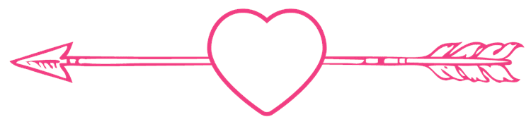 Love Heart Arrow Sketch Left