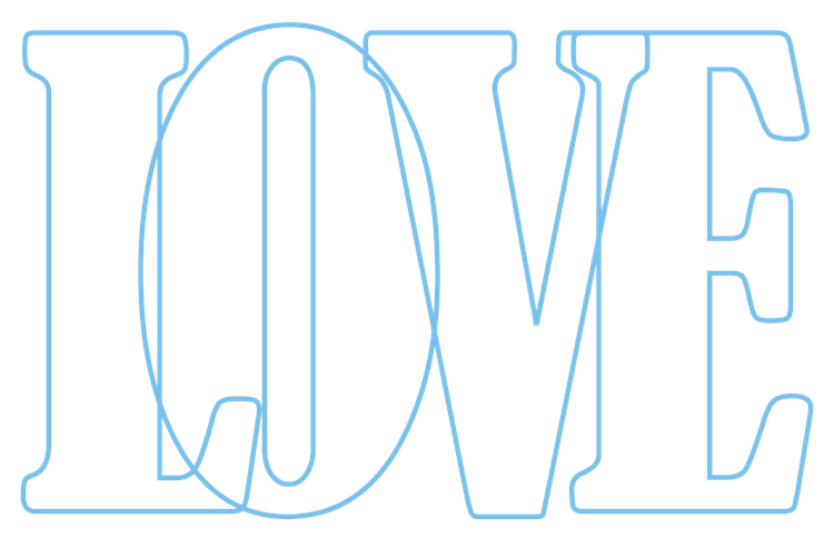 Love Outline Letters