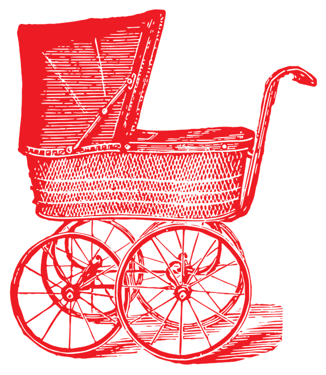 Red Vintage Pram