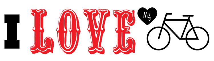 I Heart Love My Bike Red