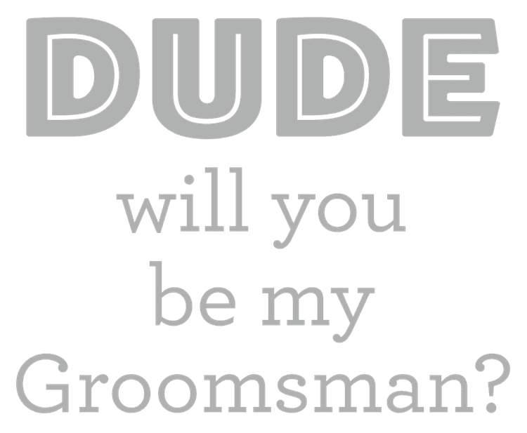 Dude Will You Be My Groomsman?