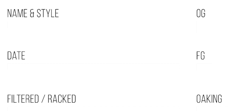 Beer Form Horizontal