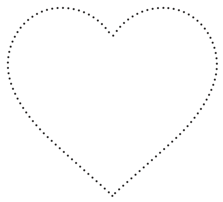 Heart Border Dotted