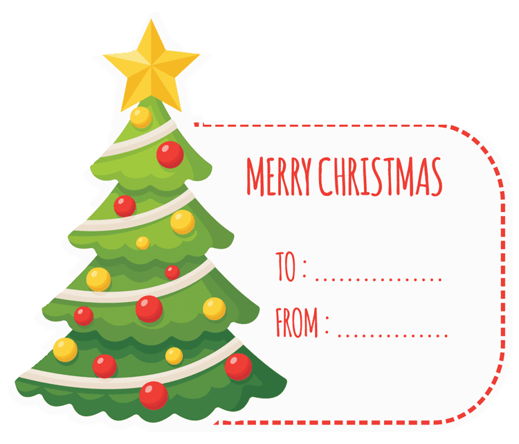 Christmas Tree Gift Tag