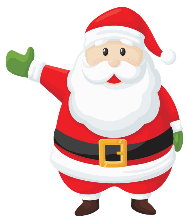 Waving Christmas Santa