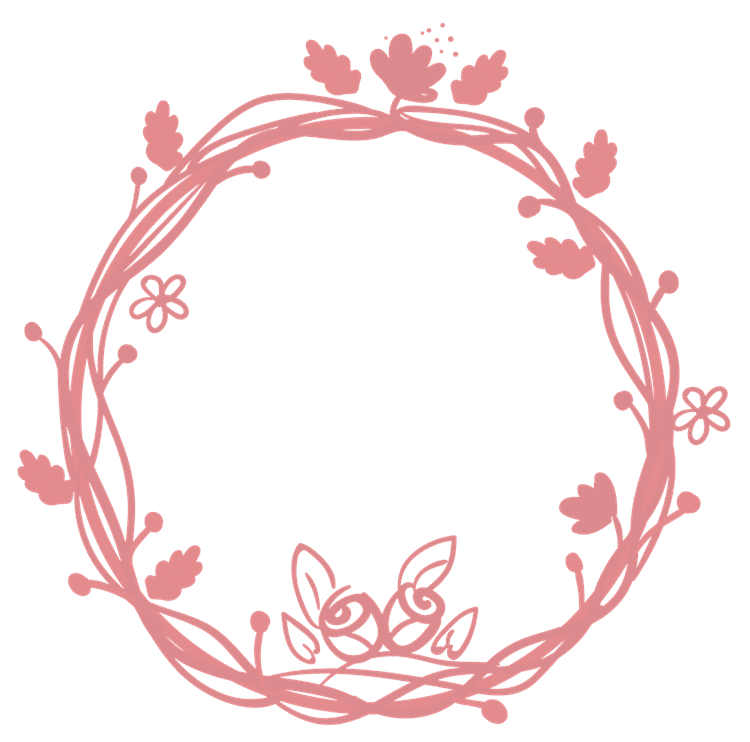 Peach Flower Frame