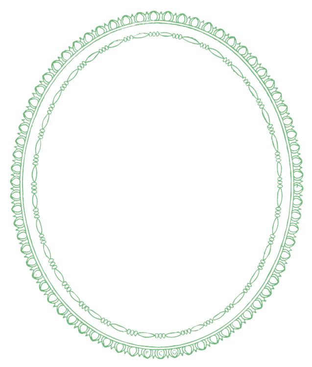 Green Oval Frame