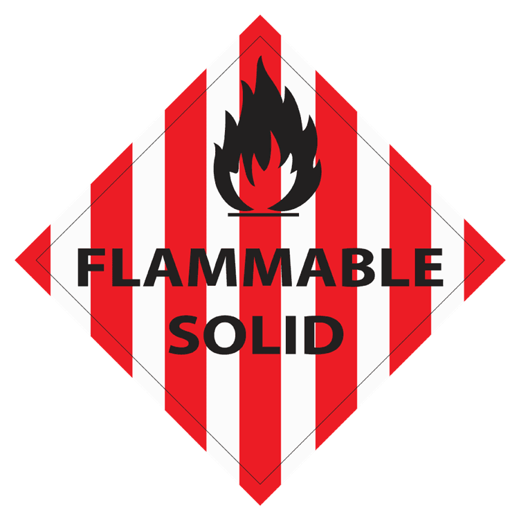 Warning Flammable Solid