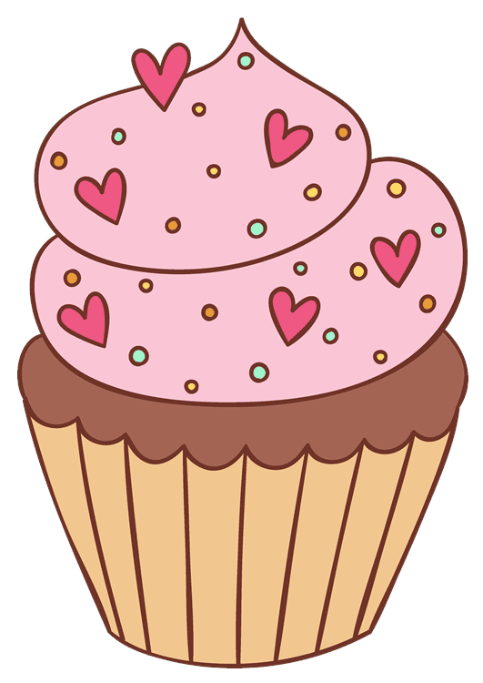 Heart Sprinkles Cupcake