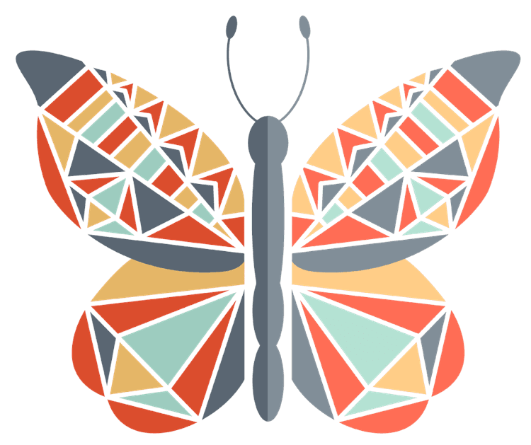 Colorful Geometric Butterfly