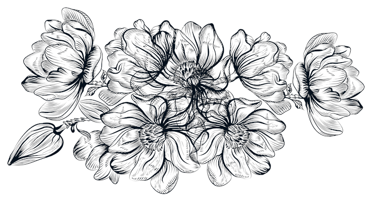 Ink Line Flower Group