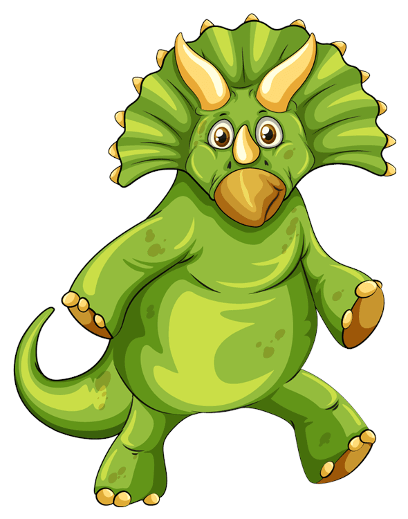 Triceratops Green Dinosaur