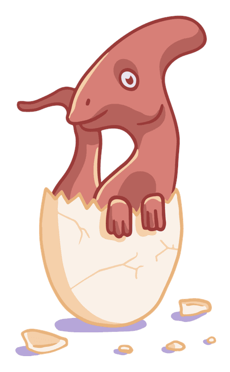 Hatching Pink Dinosaur