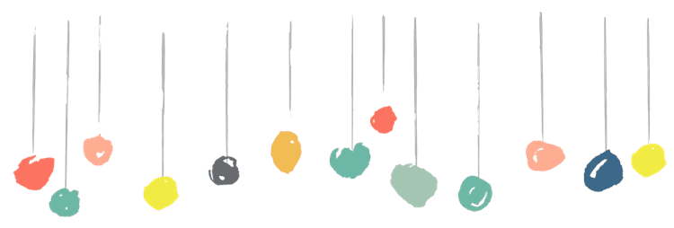 Rainbow Sketched Dots Banner
