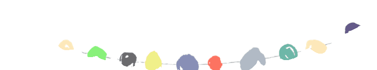 Rainbow Sketch Dots Banner