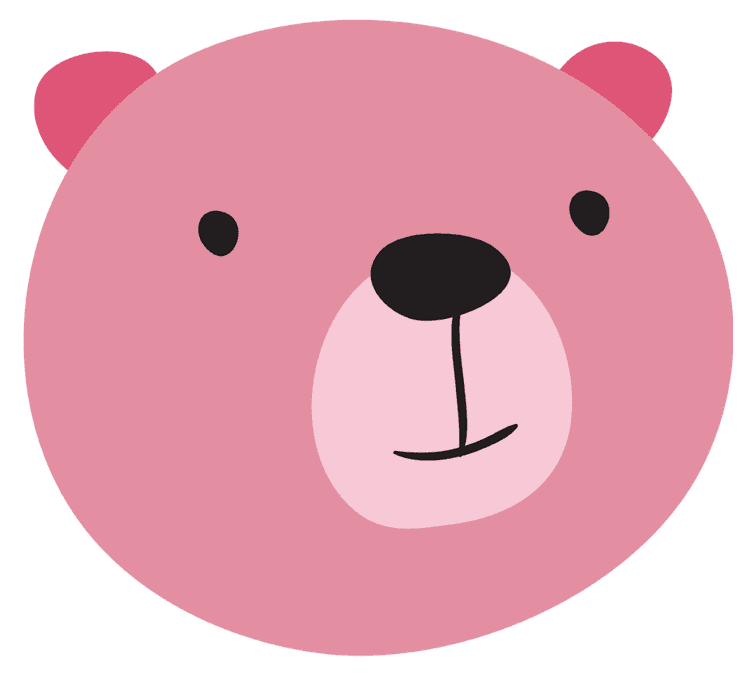 Pink Bear Head