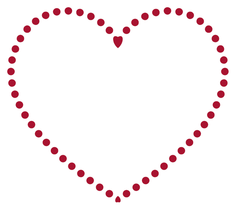 Red Heart Dotted