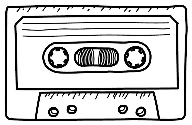 Hand Drawn Cassette Tape