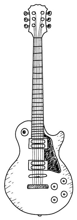 Hand Drawn Electric Guitar