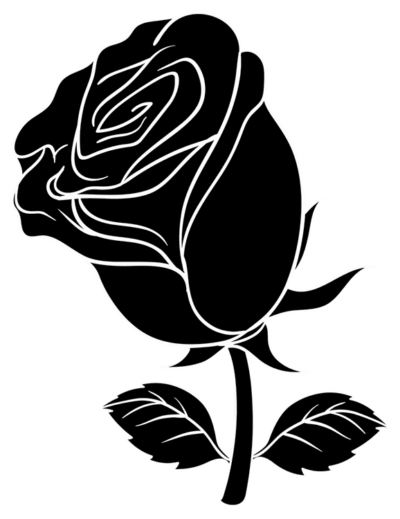 Black Rose Flower Stem