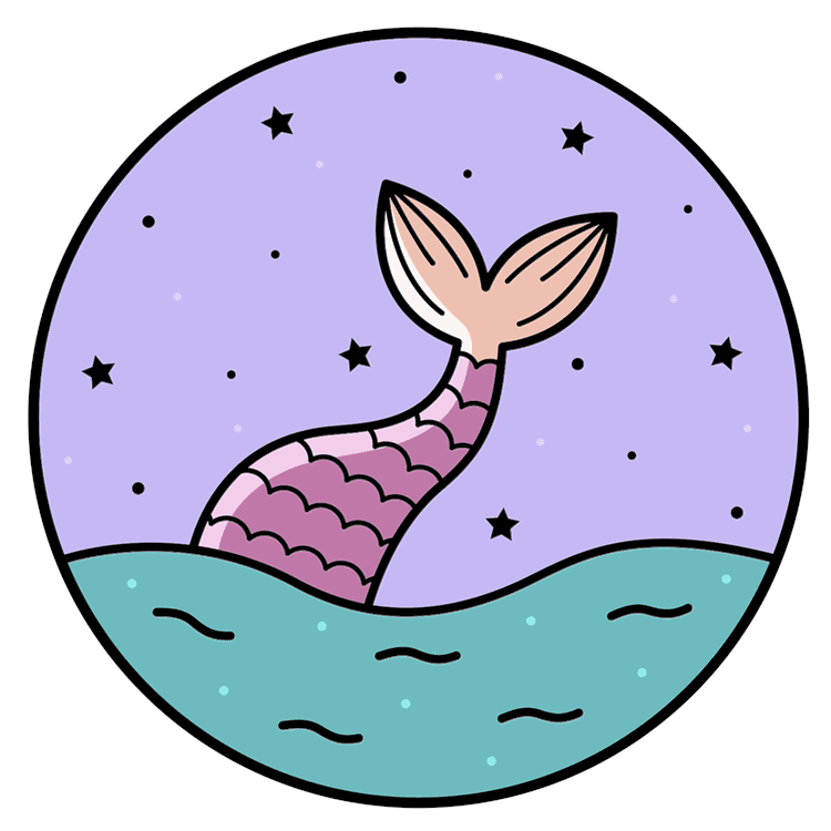 Mermaid Tail Night Sky