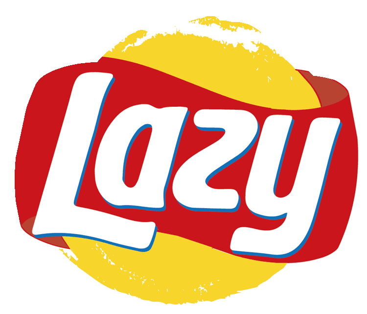 Funny Lazy Food Logo