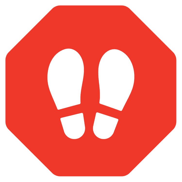 Stop Sign with Footprints