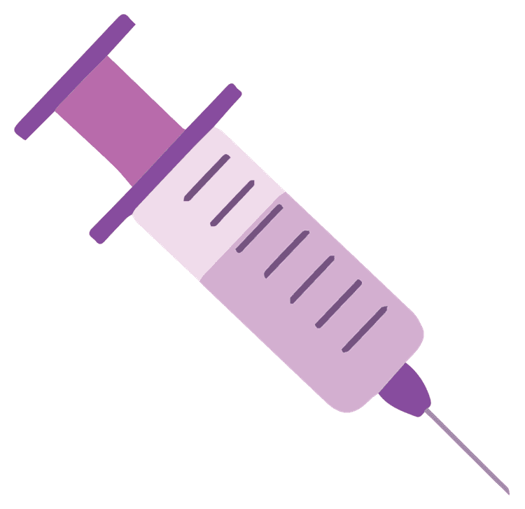 Purple Vaccine Syringe Needle