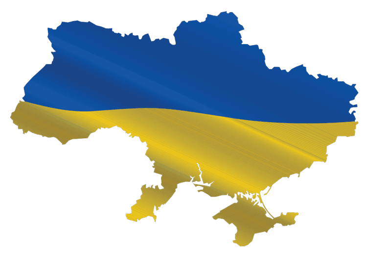 Ukraine Map Flag