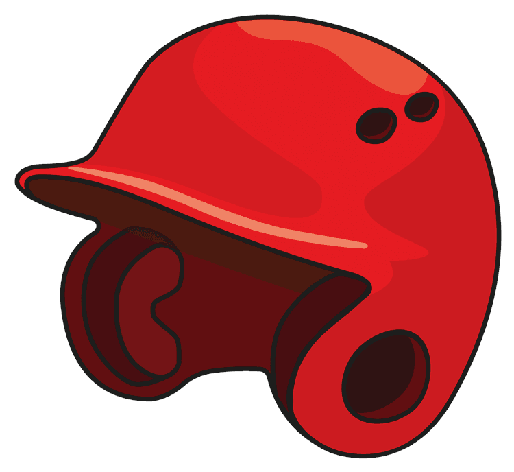 Red Baseball Helmet