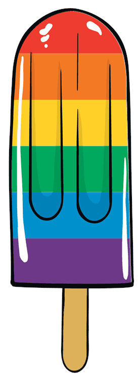 Rainbow Pride Popsicle