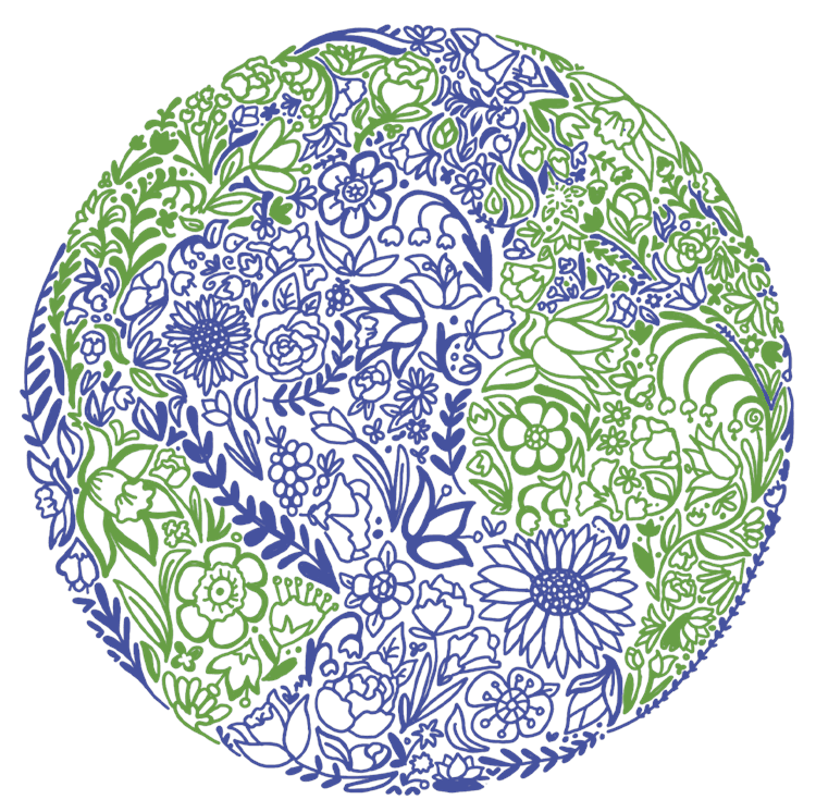 Flower Earth Globe