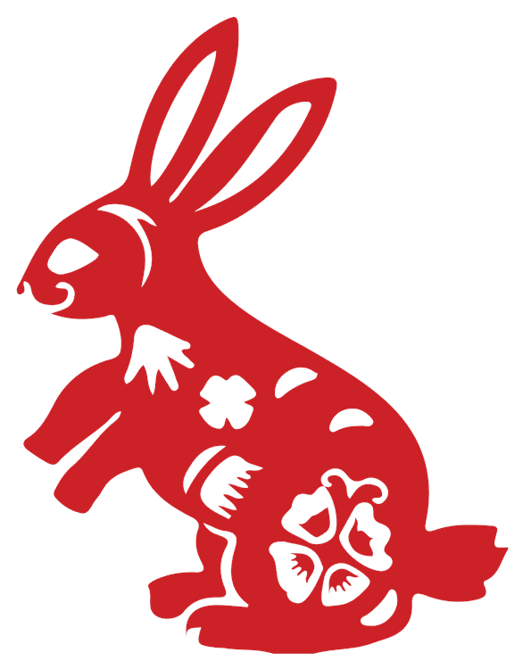 Cutout Rabbit Sitting