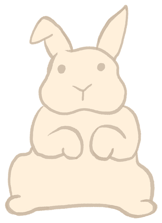 Rabbit Doodle Sitting