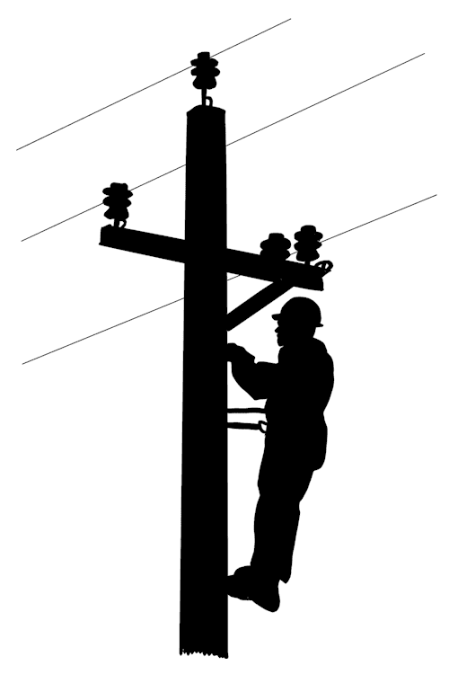 Linemen Silhouette 6