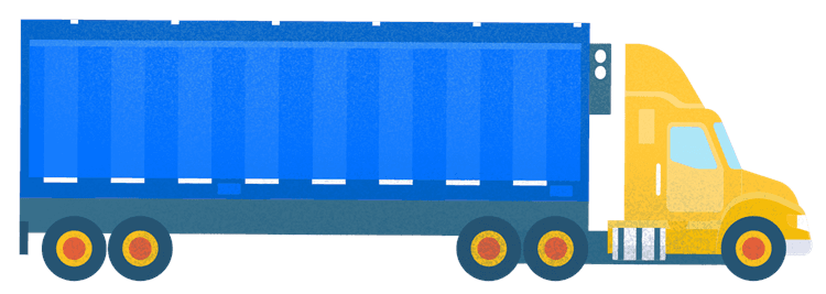 Blue 18 Wheeler