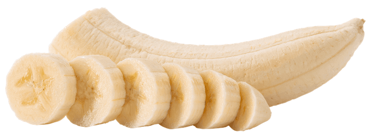 Banana peeled and sliced