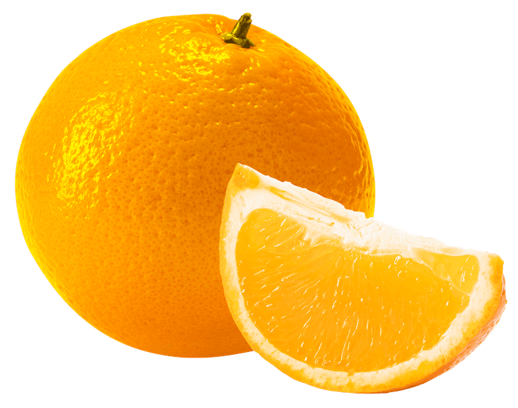 Orange Whole and Sliced