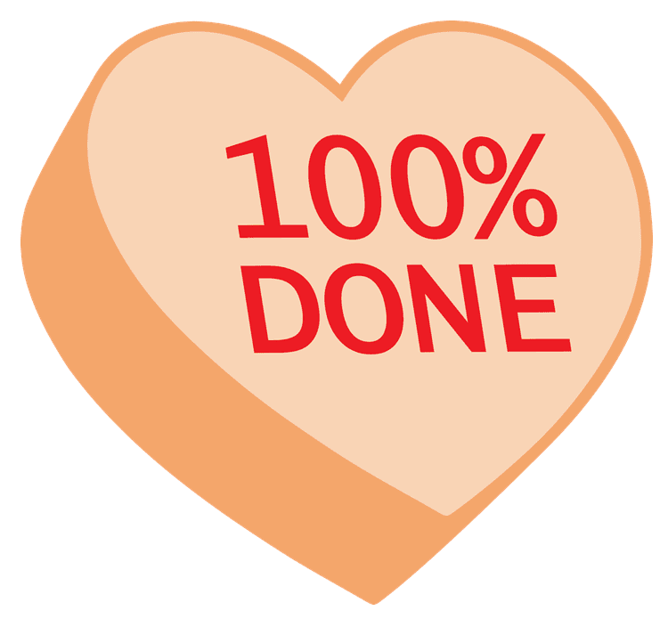 Candy Heart 100 Percent Done