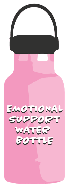 Emotional Support Water Bottle Pink