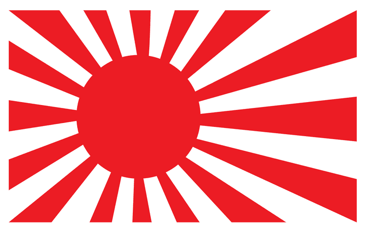 Red Japanese Navy Rising Sun